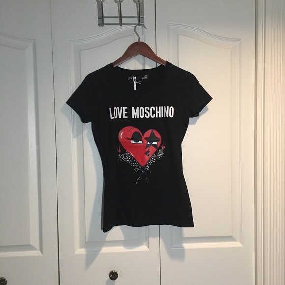 NWT Love Moschino women’s T-shirt in size US 8 - Picture 1 of 8